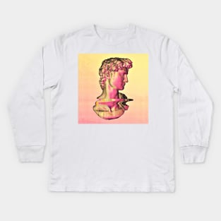 Aesthetic Statue Glitch Matrix ∆∆∆∆ Graphic Design/Illustration Kids Long Sleeve T-Shirt